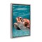 Stupell Industries Underwater Sea Turtle Swim Framed Floater Canvas Wall Art Design by Max Blakesberg Studios